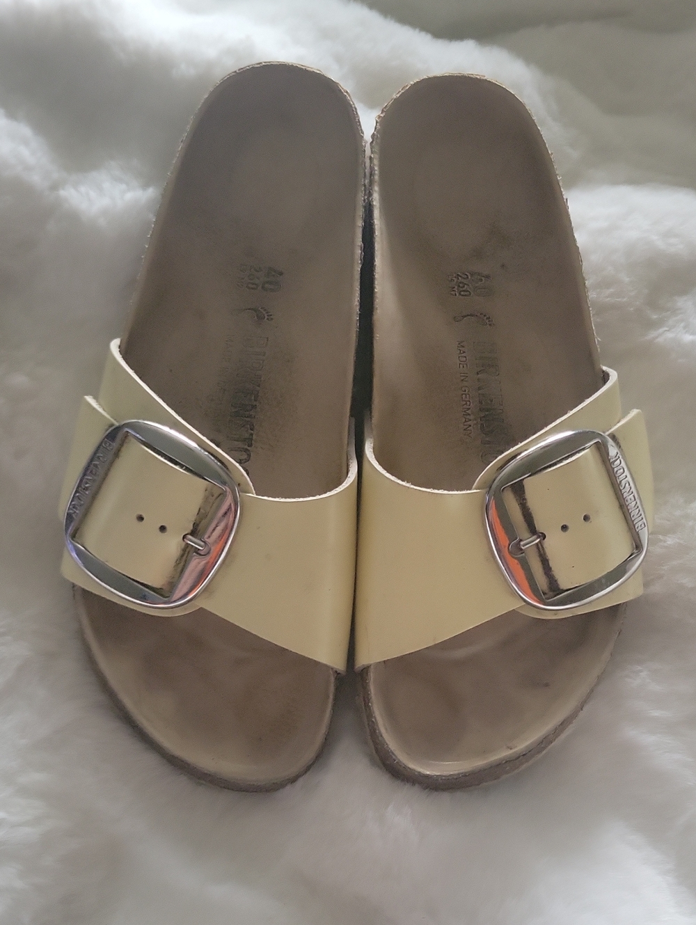 Birkenstock Women’s Madrid Big Buckle Sandal in High Shine Buttet